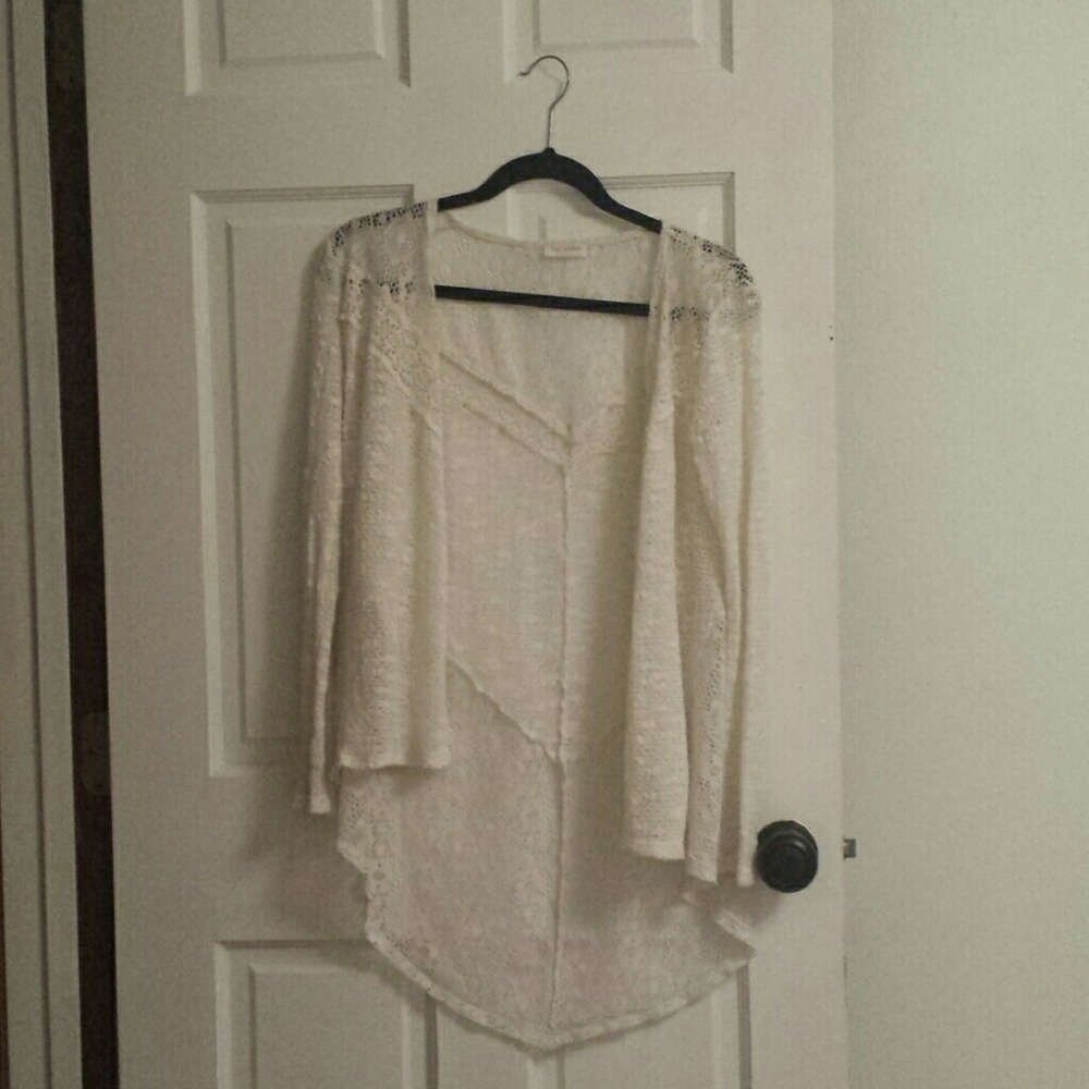 White lace cardigan